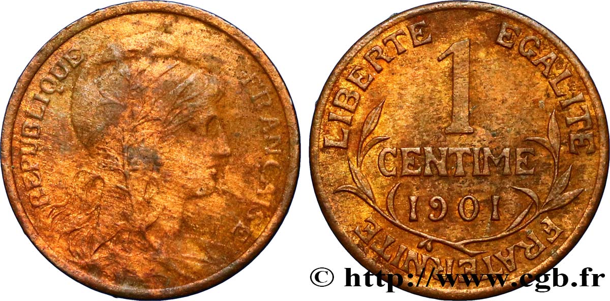 1 centime Daniel-Dupuis 1901 Paris F.105/6 TB