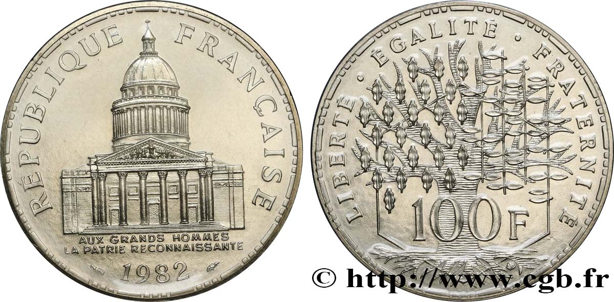 100 francs Panthéon 1982  F.451/2 MS68 
