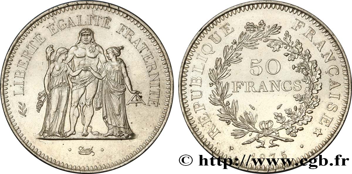 50 francs Hercule 1975  F.427/3 XF 