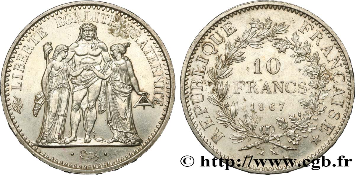10 francs Hercule 1967 F.364/5 TTB
