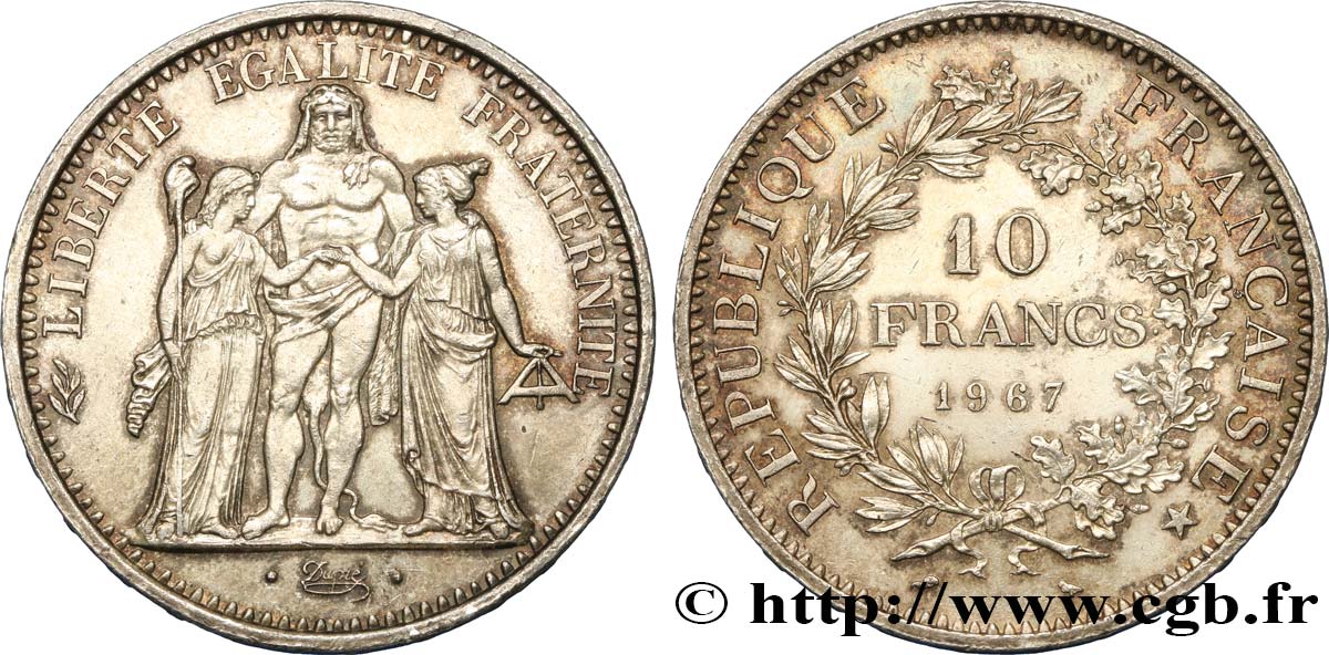 10 francs Hercule 1967  F.364/5 TTB 