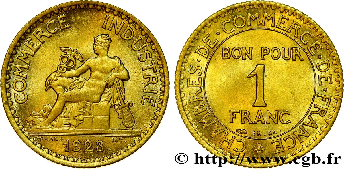 1 franc Chambres de Commerce 1923 Paris F.218/5 fST63 