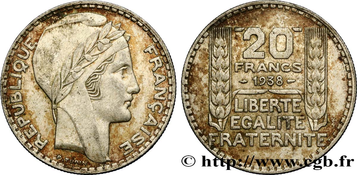 20 francs Turin 1938  F.400/9 AU52 
