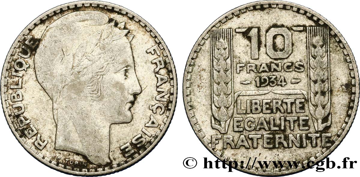 10 francs Turin 1934  F.360/7 MB30 