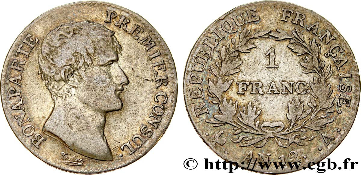 1 franc Bonaparte Premier Consul 1804 Paris F.200/8 TB25 