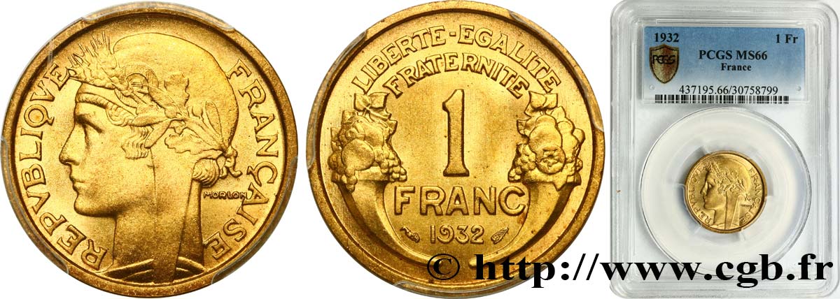 1 franc Morlon 1932 Paris F.219/3 FDC66 PCGS