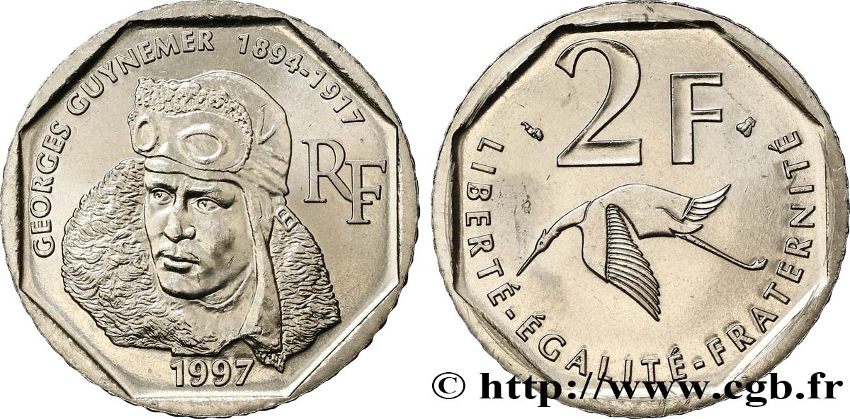 2 francs Georges Guynemer 1997 F.275/2 MS63