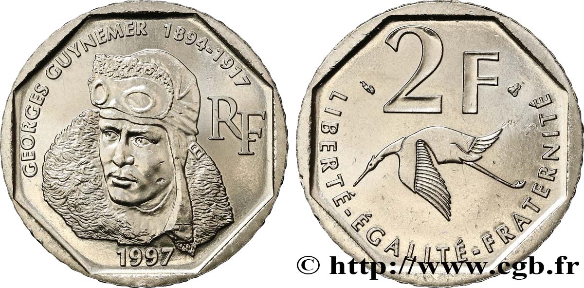 2 francs Georges Guynemer 1997  F.275/2 MS63 
