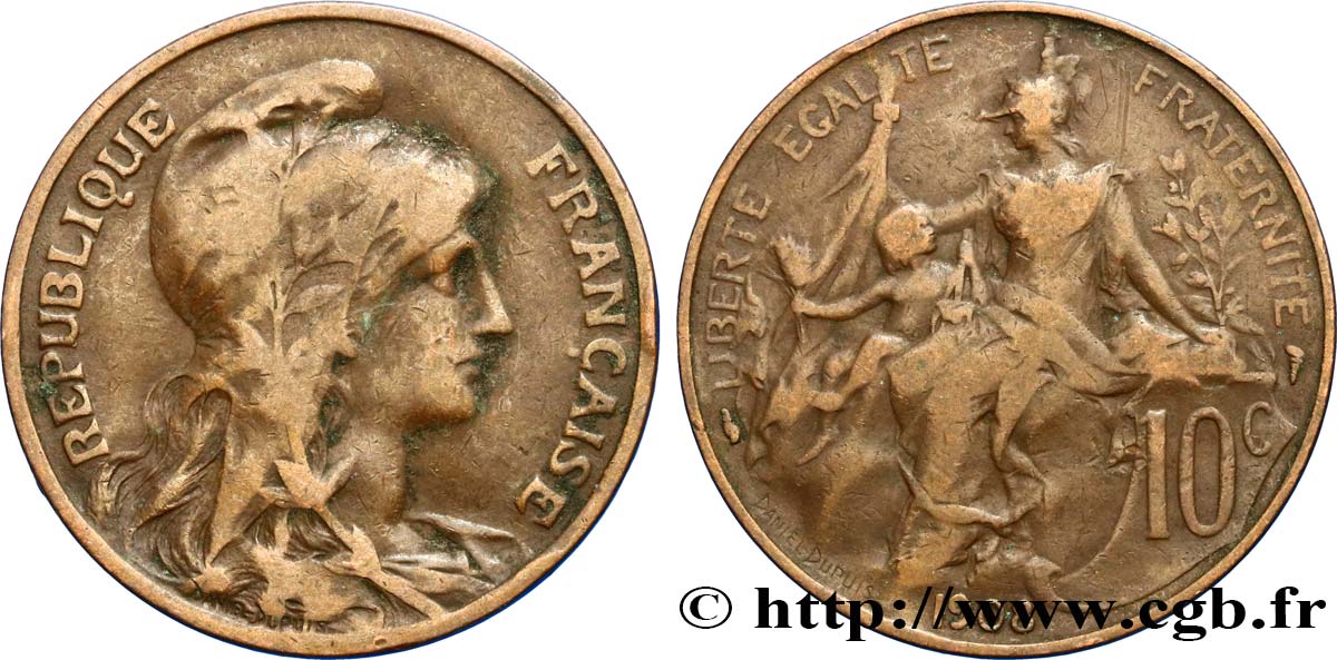 10 centimes Daniel-Dupuis 1908  F.136/17 S35 