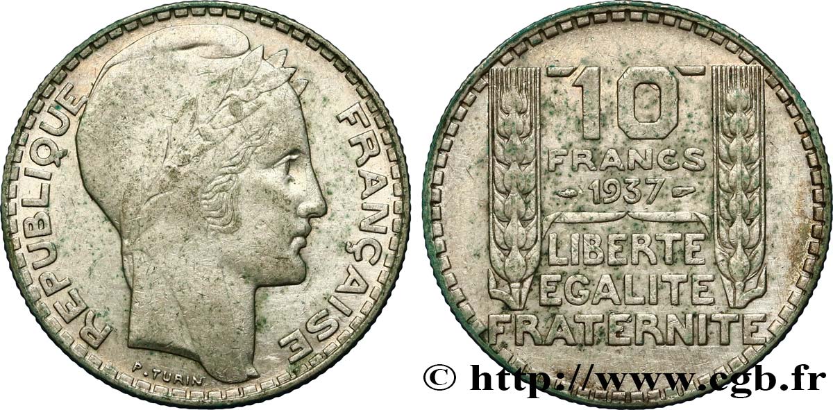 10 francs Turin 1937  F.360/8 TTB45 