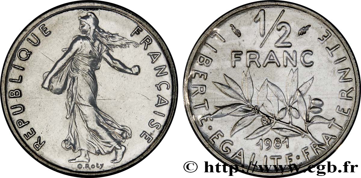 1/2 franc Semeuse 1981 Pessac F.198/20 MS 