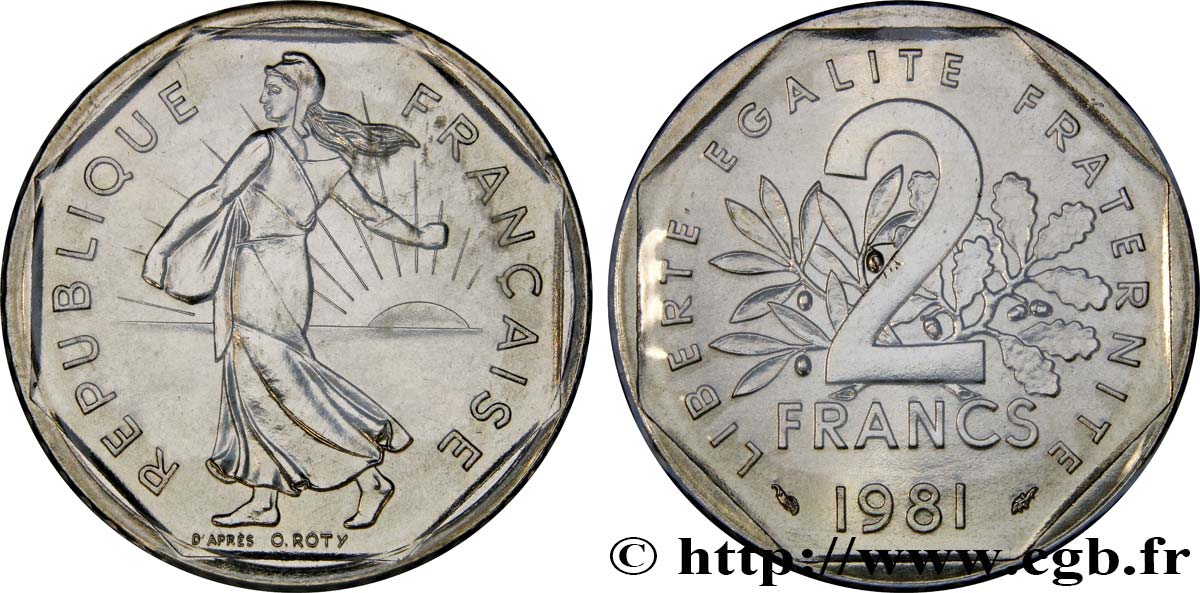 2 francs Semeuse, nickel 1981 Pessac F.272/5 MS 
