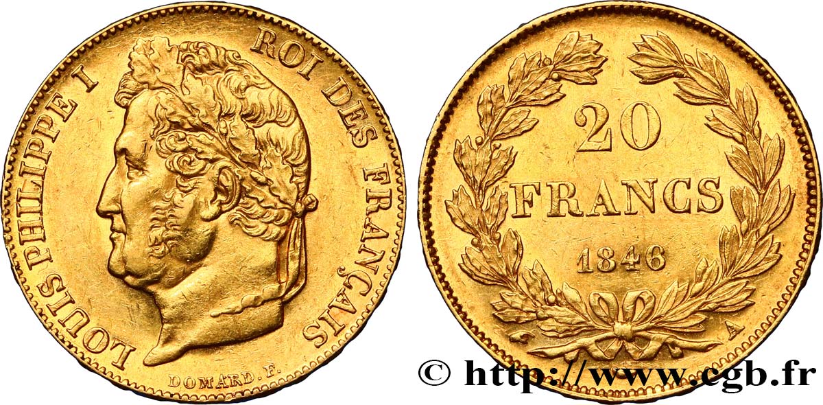 20 francs or Louis-Philippe, Domard 1846 Paris F.527/35 TTB52 