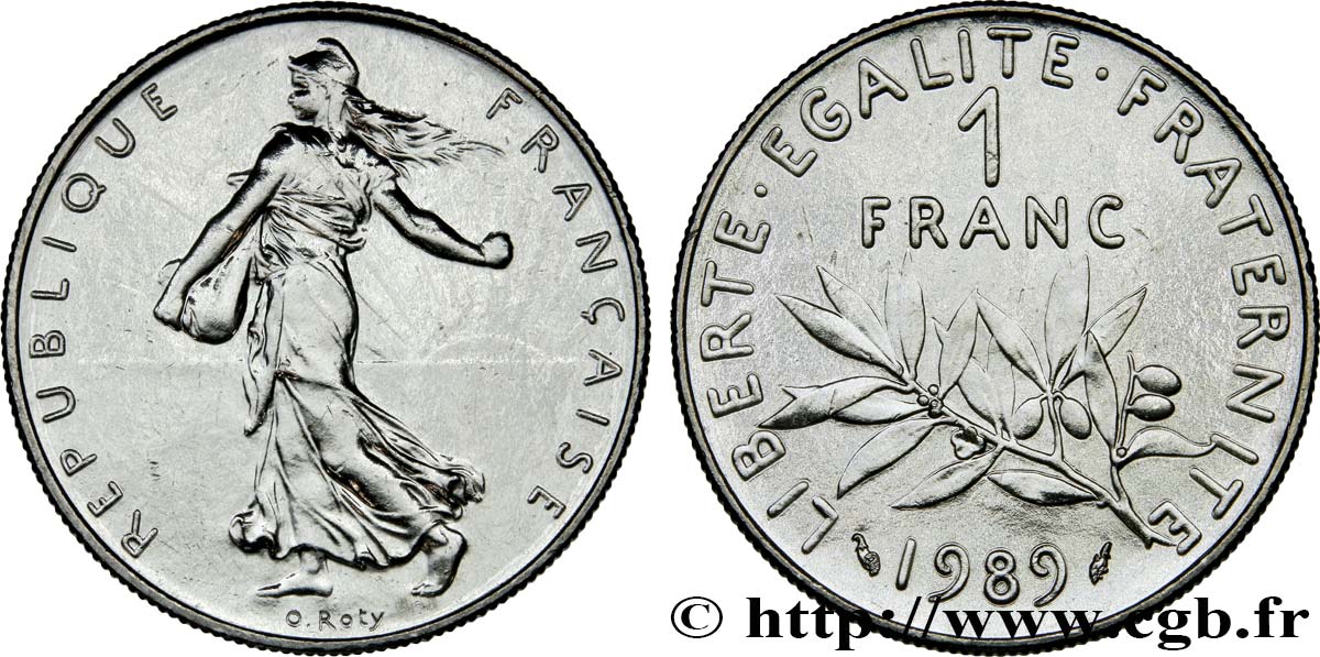 1 franc Semeuse, nickel 1989 Pessac F.226/34 MS65