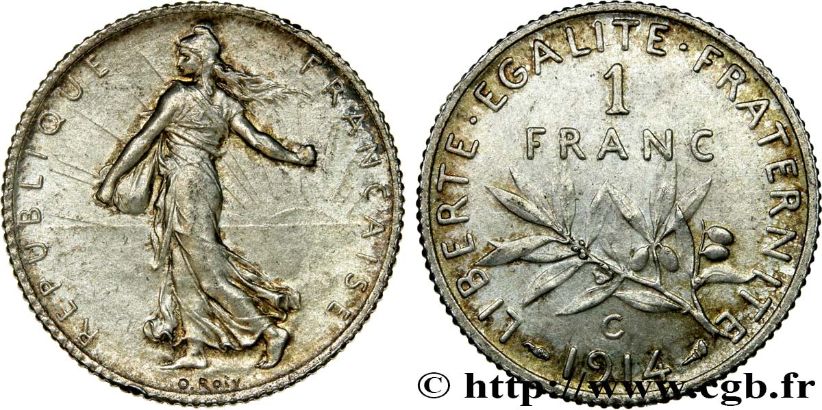 1 franc Semeuse 1914 Castelsarrasin F.217/20 MS60 