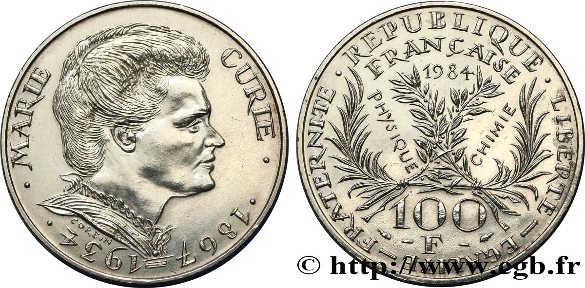 100 francs Marie Curie 1984  F.452/2 VZ+ 