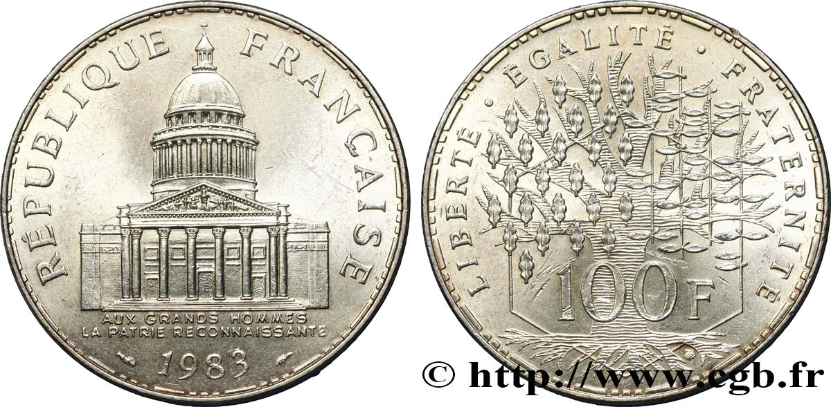 100 francs Panthéon 1983 F.451/3 SUP60