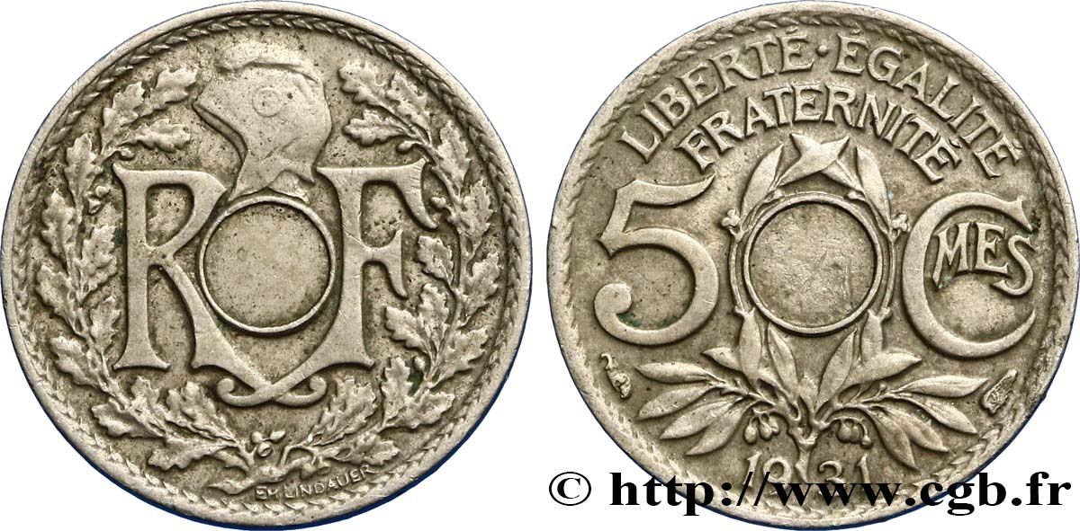 5 centimes Lindauer, petit module 1931 Paris F.122/14 TTB40 