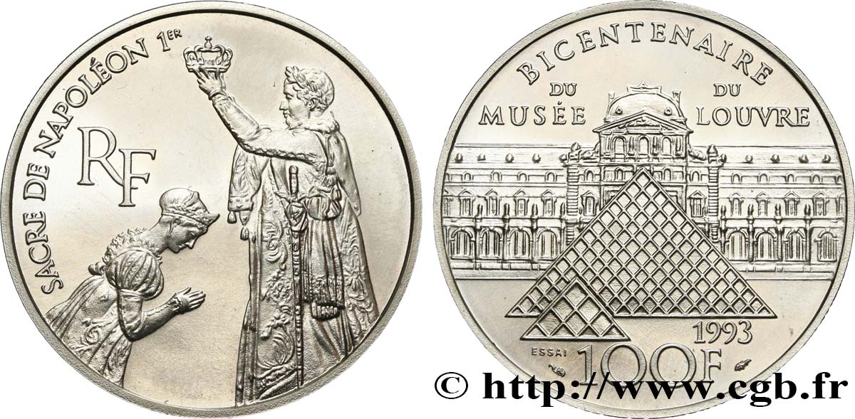 Brillant Universel Essai 100 francs - David 1993 F.1625 3 SPL