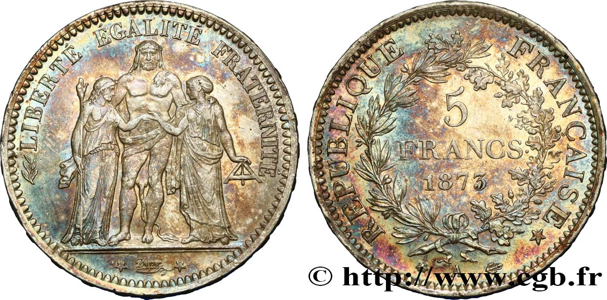 5 francs Hercule 1873 Paris F.334/9 TTB52