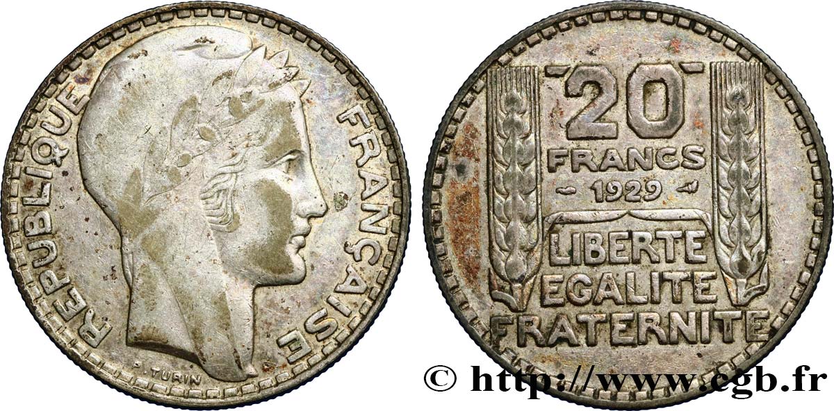 20 francs Turin 1929 F.400/2 TTB45