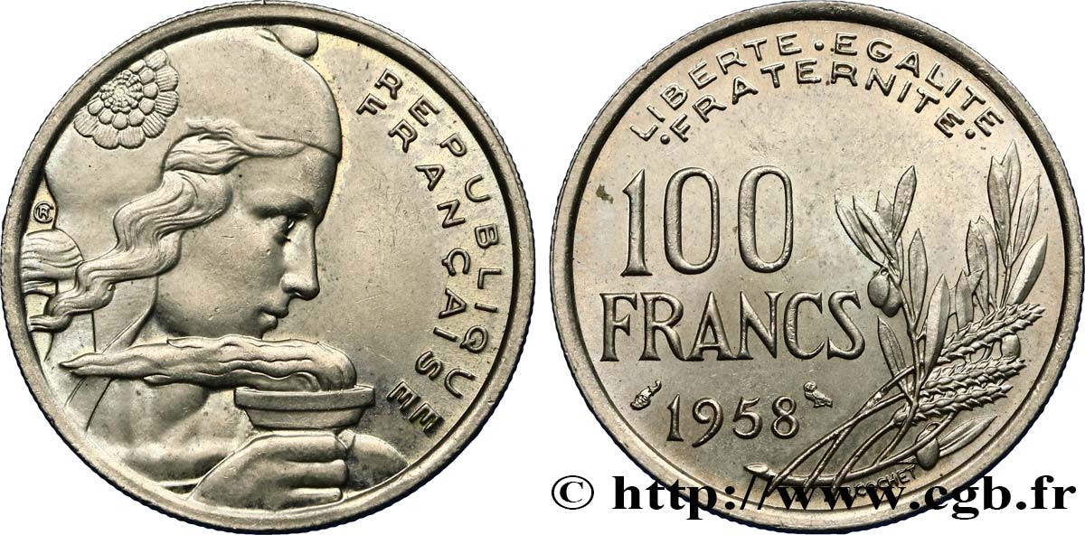 100 francs Cochet, chouette 1958  F.450/13 SS52 