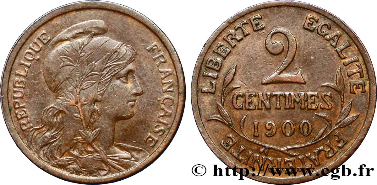 2 centimes Daniel-Dupuis 1900 Paris F.110/4 BB48 