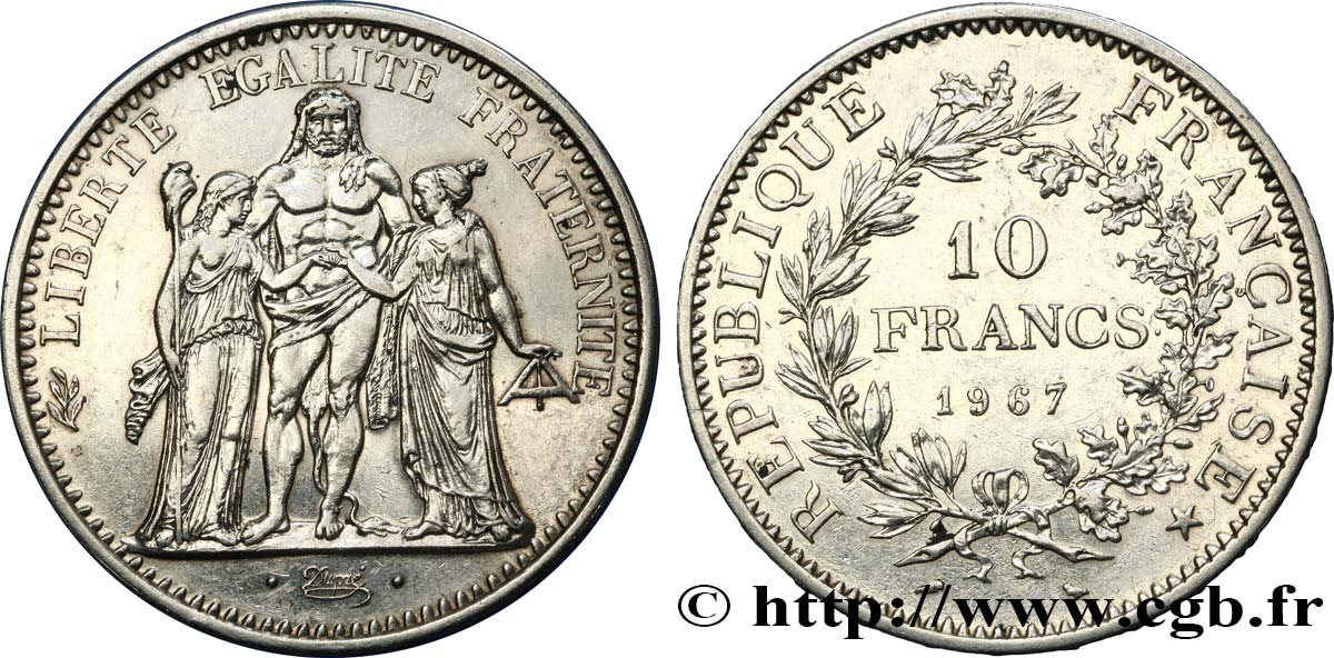 10 francs Hercule 1967  F.364/5 XF 