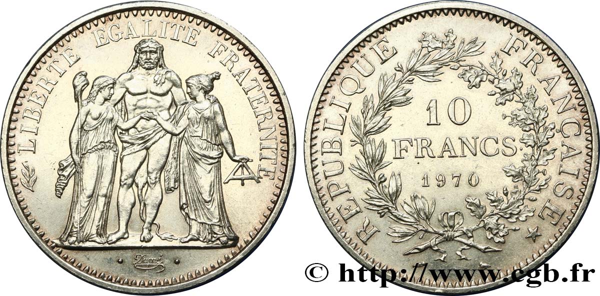 10 francs Hercule 1970  F.364/9 MS60 