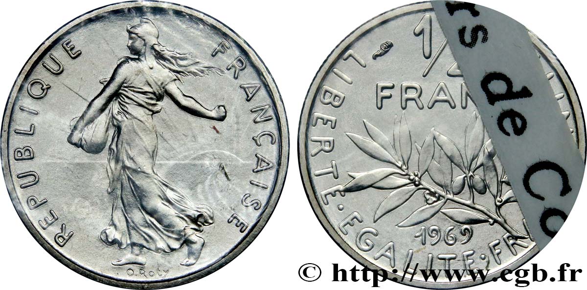 1/2 franc Semeuse 1969 Paris F.198/8 ST68 
