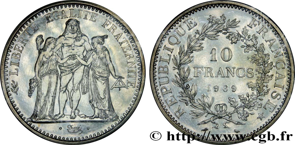 10 francs Hercule 1969  F.364/8 FDC68 