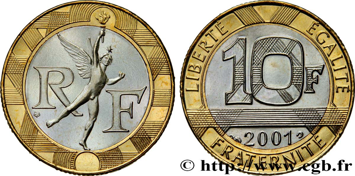 10 francs Génie de la Bastille 2001 Pessac F.375/18 MS 