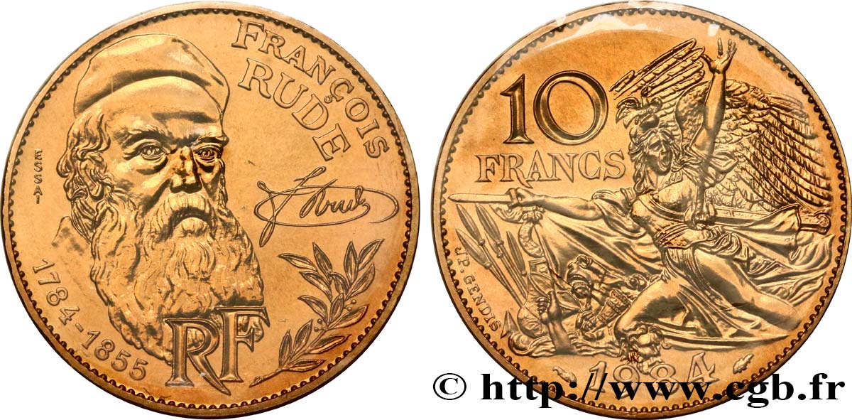 Essai de 10 francs François Rude 1984 Pessac F.369/1 MS 