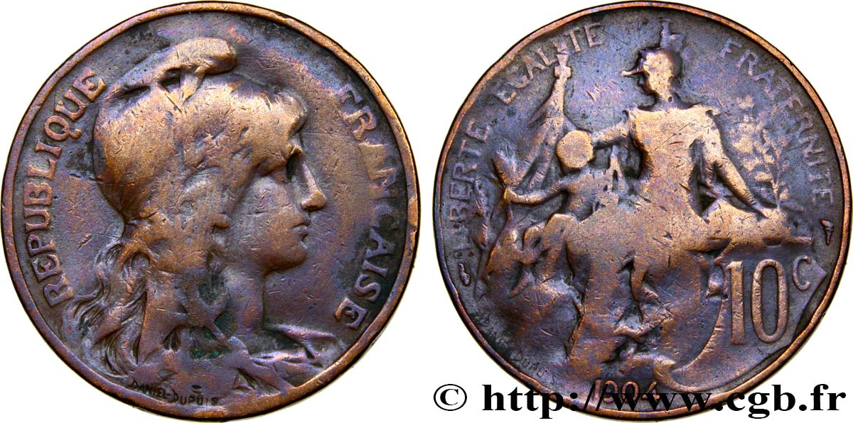 10 centimes Daniel-Dupuis 1904  F.136/13 VG10 