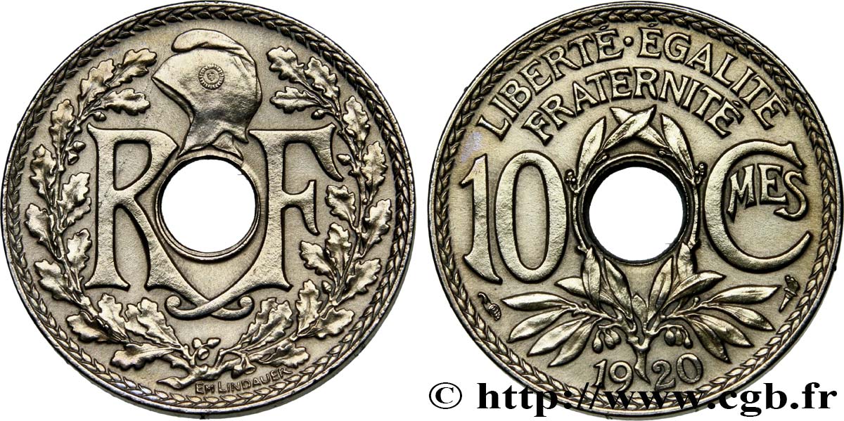 10 centimes Lindauer 1920  F.138/4 AU58 