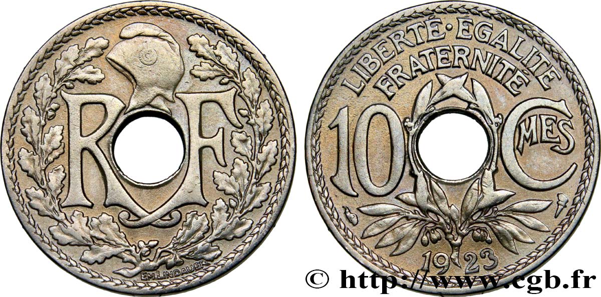 10 centimes Lindauer 1923  F.138/8 AU50 