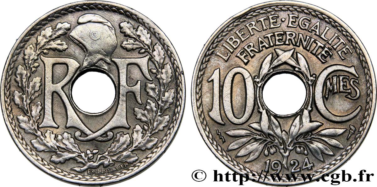 10 centimes Lindauer 1924 Poissy F.138/11 XF 