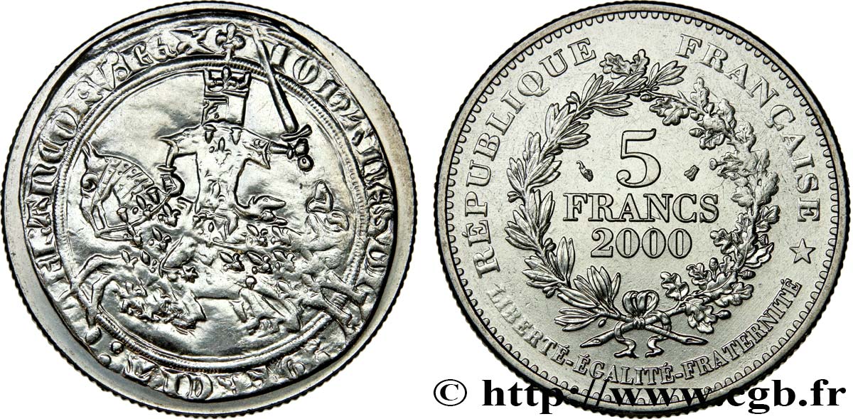 5 francs Franc à cheval de Jean le Bon 2000 Paris F9.350/1 FDC 