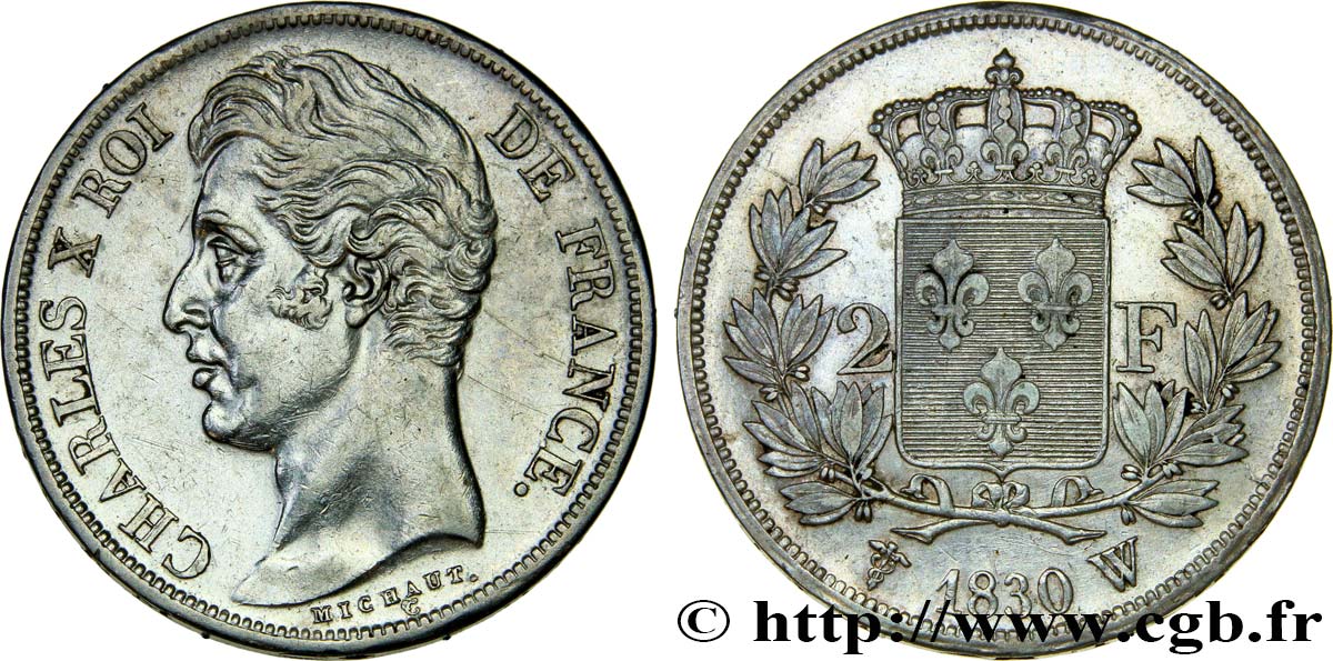 2 francs Charles X 1830 Lille F.258/70 TTB50 