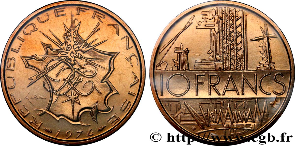 10 francs Mathieu 1974 Pessac F.365/2 MS68