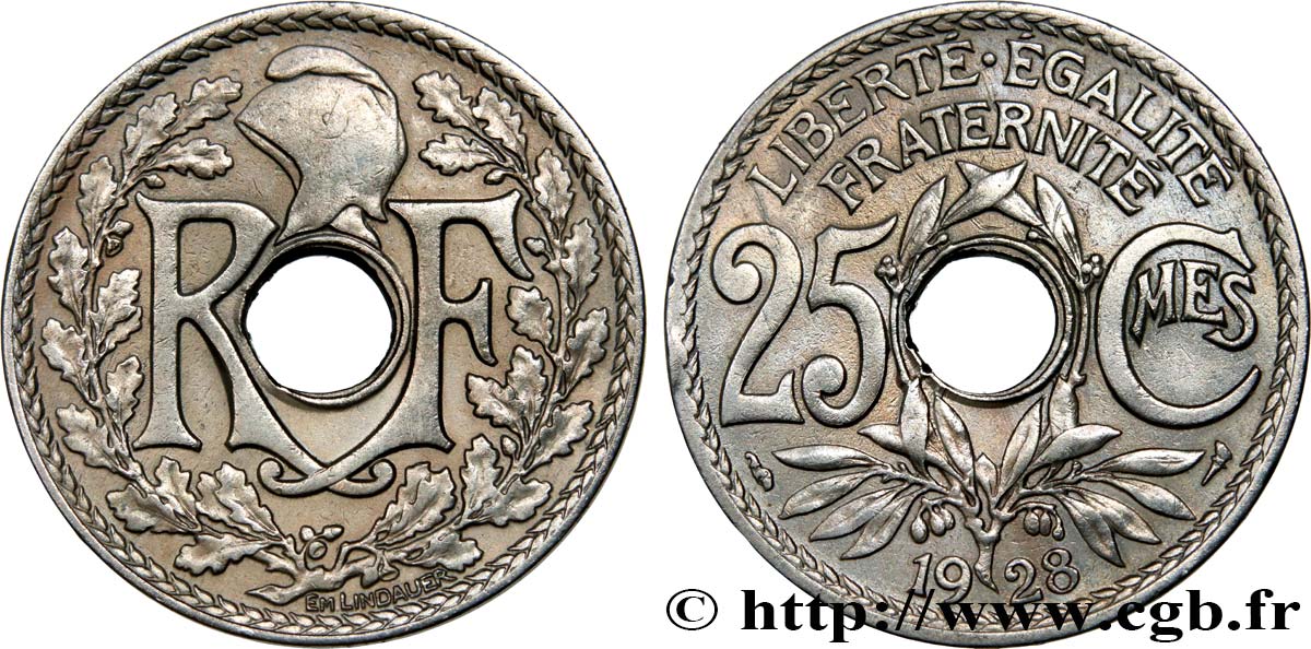 25 centimes Lindauer 1928  F.171/12 XF45 