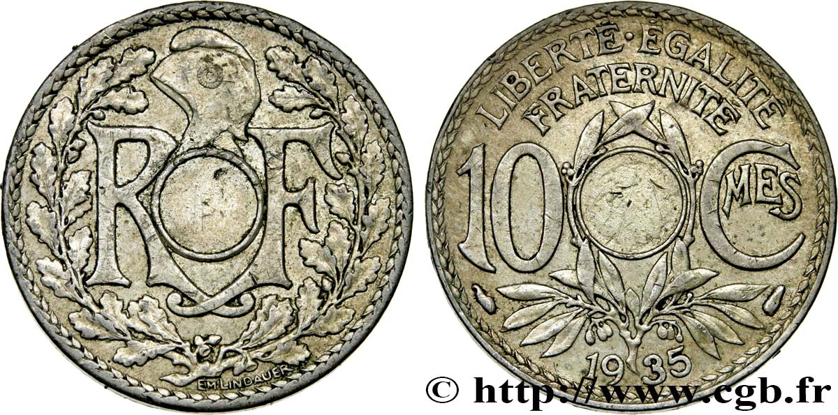 10 centimes Lindauer, non perforée 1935  F.138/22 var. XF45 