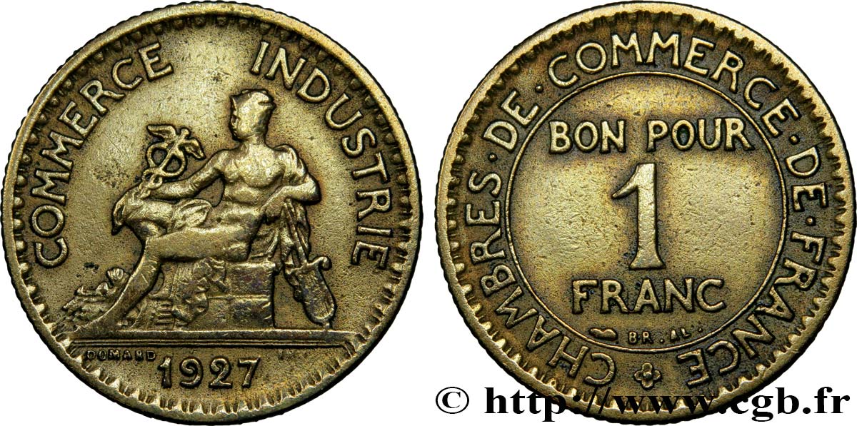 1 franc Chambres de Commerce 1927 Paris F.218/9 MB30 