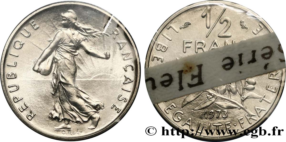 1/2 franc Semeuse 1973 Pessac F.198/12 MS68