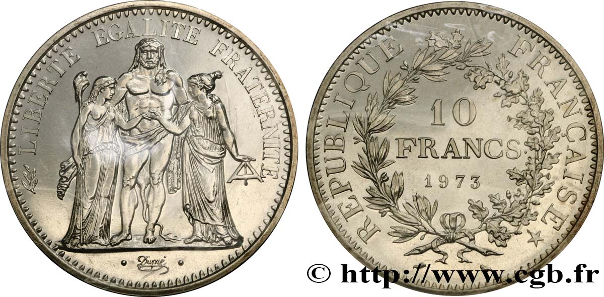 10 francs Hercule 1973  F.364/12 FDC68 