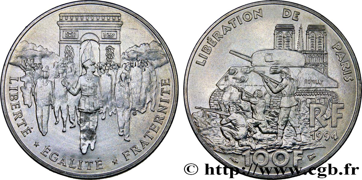 100 francs Libération de Paris 1994  F.462/2 SUP60 