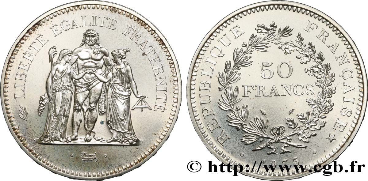 50 francs Hercule 1975  F.427/3 MS62 