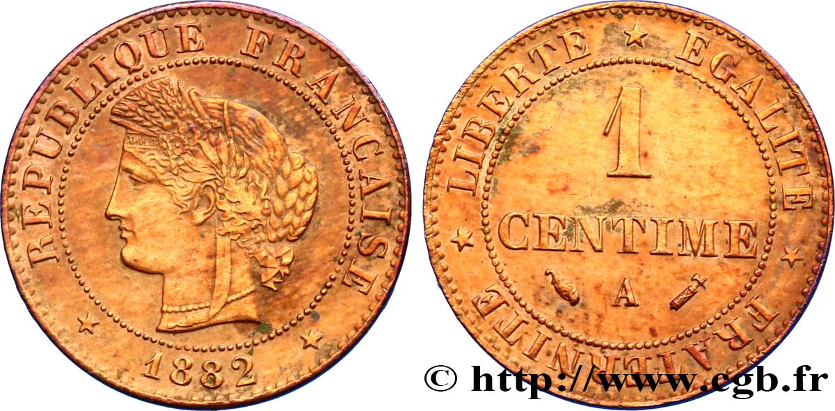 1 centime Cérès 1882 Paris F.104/10 TTB50