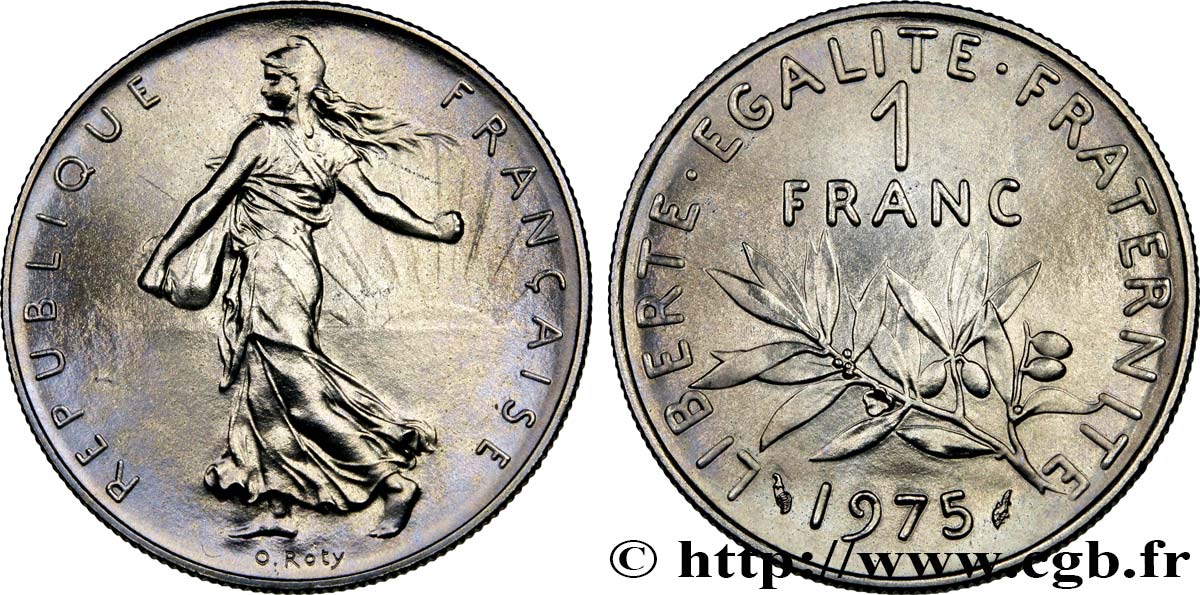 1 franc Semeuse, nickel 1975 Pessac F.226/20 MS68 