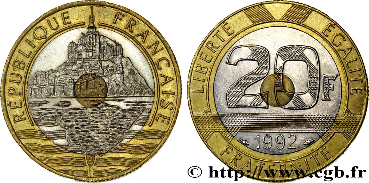 20 francs Mont Saint-Michel 1992 Pessac F.403/5 MS62 